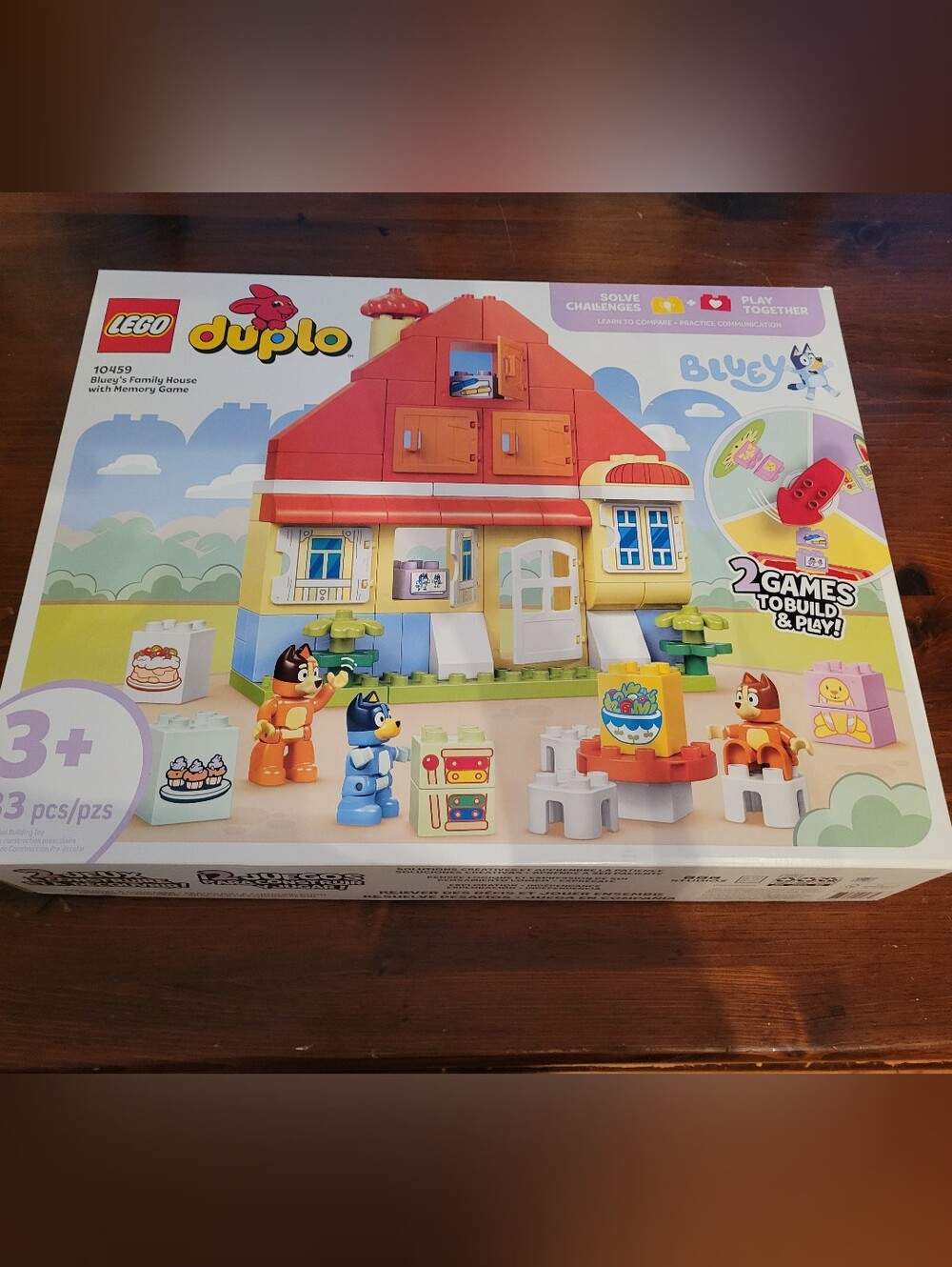 LEGO DUPLO Bluey's Family House Memory Game 10459 Complete Set 83 pcs 3+